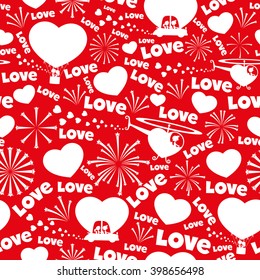 Pattern for seamless background. Hearts.