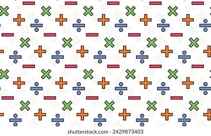 Pattern seamless background of Math Symbols