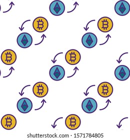 pattern seamless bitcoin vector design