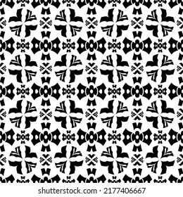 pattern Seamless black white for background, textile or batik
