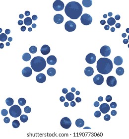 Pattern Seamless blue flowers. For your design. Vector.