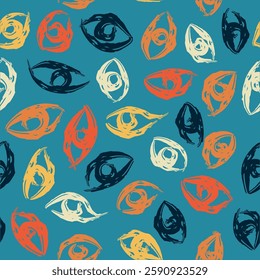 pattern seamless brush eyes bright strokes