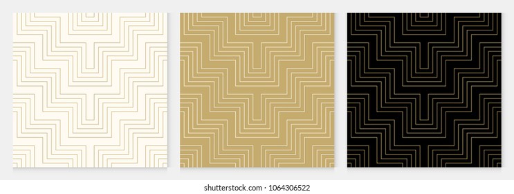 Pattern seamless chevron abstract wave background stripe gold luxury color and line. Geometric line vector.
