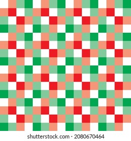 Pattern seamless christmas red and green for paper gift fabric background etc.