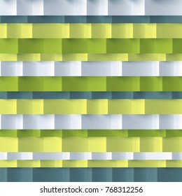 Pattern seamless with colorful abstract parallel volumetric stripes with wave effect