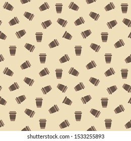 pattern seamless cup coffee shop background vector
