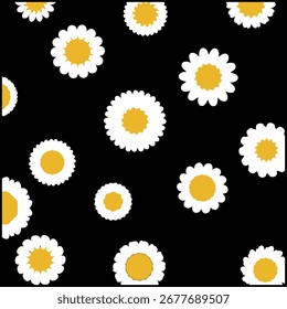 Padrão de margarida sem costura pattern.Vetor Flores de primavera florescentes em elements.Abstract padrão floral botânico .