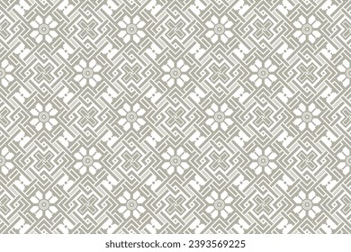 Pattern Seamless De Asian ornament. Monochrome endless background for textile, wallpaper, wrapping or web pages. sign Vector Illustration. Seamless vintage pattern. Background with beautiful elements.