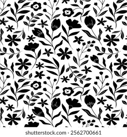 Pattern Seamless Design Art Floral Illustration Vector