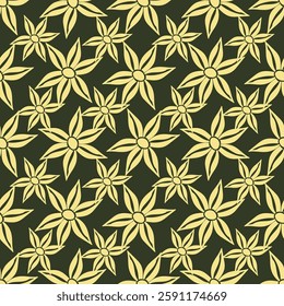 Pattern Seamless Design Art Floral Illustration Vector