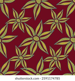 Pattern Seamless Design Art Floral Illustration Vector