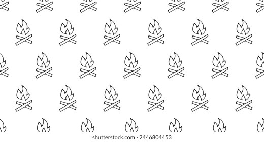the pattern. seamless pattern. drawing. doodle. camping. trip. textiles. background. black lines. fire. nature. food. barbecue. fishing. a beautiful pattern. seamless.