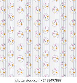 Pattern, seamless, eggs with patterns, wallpaper, print on fabric, paper, pastel colors, beautiful, holiday background