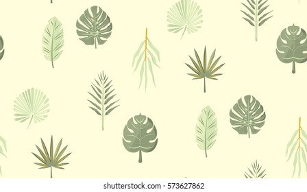 pattern seamless exotic leaves