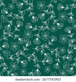 Patrón de tela sin costuras flor de flor textil Naturaleza Ilustración de arte de diseño flolar