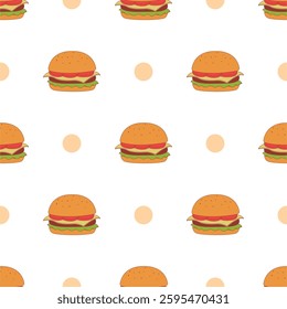 pattern seamless fast food menu product background element vector logo wallpaper restaurant burger