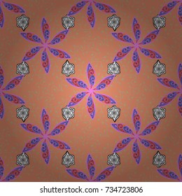 Pattern, seamless, floral border. Vintage old background. Golden curls, shiny tracery weave. Vector illustration. Beautiful bright rough cloth, canvas. Garland of flowers.