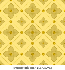 pattern seamless floral thai style vector
