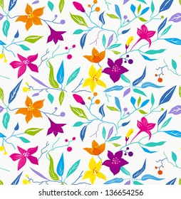 pattern; seamless; flower; bright, modern