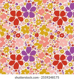 Pattern Seamless Flower NAture Fabric Textile Illustration Vector