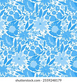 Pattern Seamless Flower NAture Fabric Textile Illustration Vector