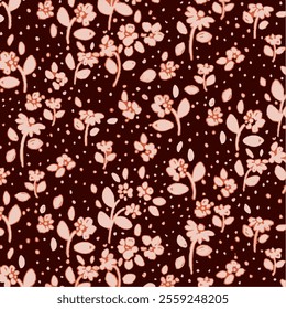 Pattern Seamless Flower NAture Fabric Textile Illustration Vector
