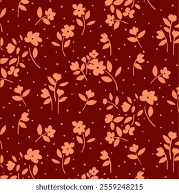 Pattern Seamless Flower NAture Fabric Textile Illustration Vector