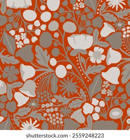 Pattern Seamless Flower NAture Fabric Textile Illustration Vector