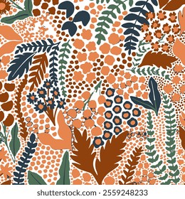 Pattern Seamless Flower NAture Fabric Textile Illustration Vector