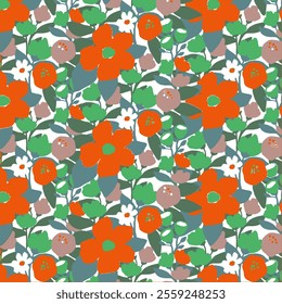 Pattern Seamless Flower NAture Fabric Textile Illustration Vector