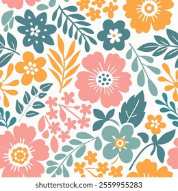 Pattern of seamless flowers. Abstract origami flowers background. Elegant template for fabric.style for banners, wallpaper, posters, websites, online shopping.Vector illustration design.