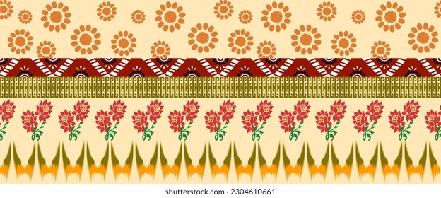 pattern seamless with flowers. Design for wallpaper, vector illustration, fabric, clothing, carpet, textile, batik, embroidery.