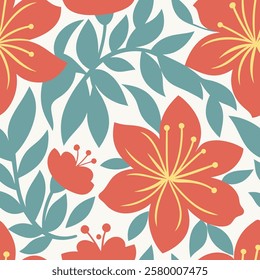 Pattern of seamless flowers. Vintage flowers pattern. style for banners, wallpaper, posters, websites, online shopping.Vector illustration design.