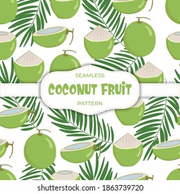 Pattern seamless fruit coconut slice