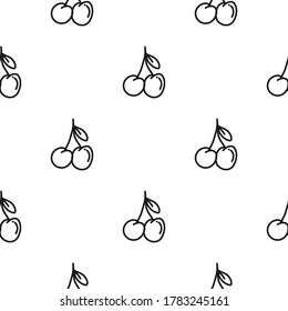 Pattern and seamless of fruits with hand drawn style.