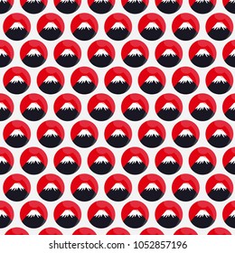 pattern seamless Fuji mountain . japan vector background