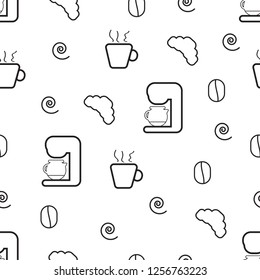 pattern seamless geometric coffee and background wallpaper with vector design