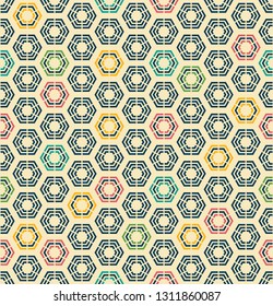 pattern is seamless, geometric, monochrome, hexagon, honeycomb