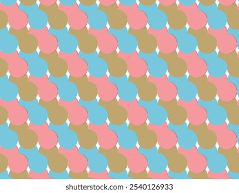 Pattern seamless geometric in oval and four color