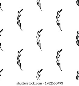 Pattern and seamless of hand drawn floral vector. 