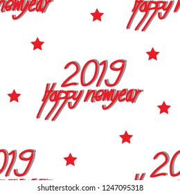 pattern seamless. happy new year 2019