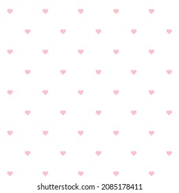 Pattern seamless heart abstract background pink luxury color geometric vector. Pink hearts on white background decoration for valentine's day.