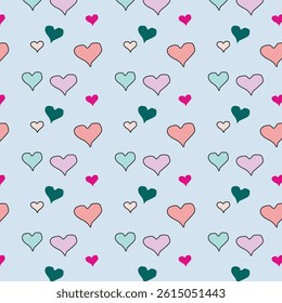 Pattern seamless heart abstract background Cute seamless pattern