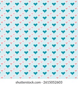 Pattern seamless heart abstract background. Repeated hearts. Cute seamless pattern