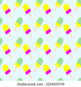 Pattern seamless with ice cream. Design for fabric, paper, website