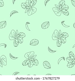 diseño de hojas sin costura