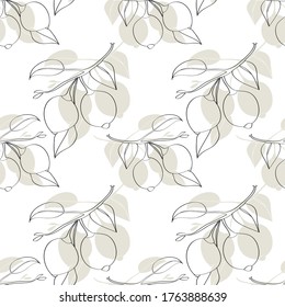 Pattern seamless lemon on white and color background.