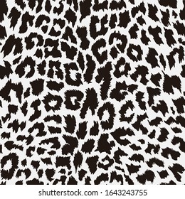 Pattern seamless leopard animal skin. Design jaguar, leopard, cheetah, panther fur. Brown seamless camouflage background. Vector illustration. Isolated on white background.