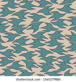 pattern seamless light detail intricate art bird inspired blue white background