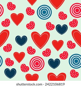 pattern seamless love shape with colorful, beauty color, pastel colorr good for wallpaper, valentine's day, textile, print. eps 10